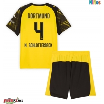 Camiseta Borussia Dortmund Nico Schlotterbeck #4 Primera Equipación para niños 2025-26 manga corta (+ pantalones cortos)